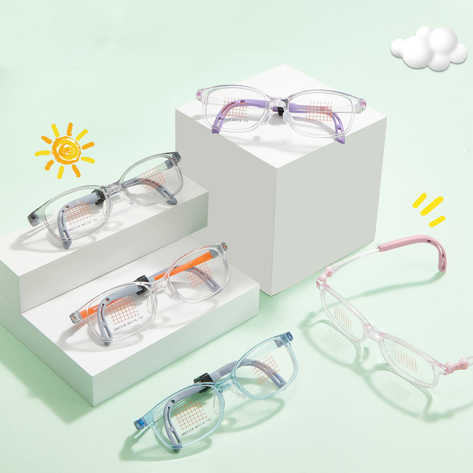 Gafas EMS a presión con bisagra de memoria MM7319