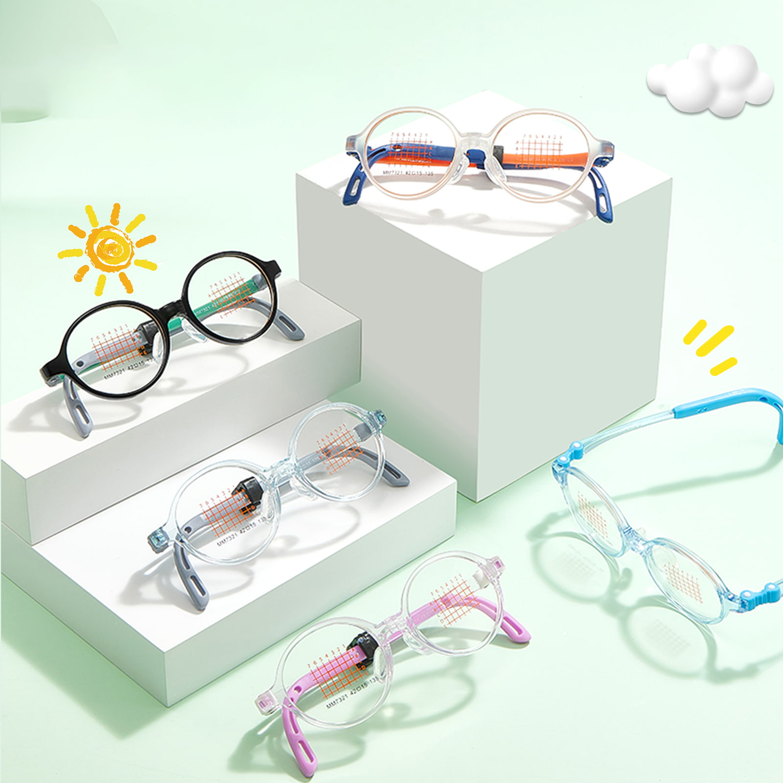 MM7321 Gafas EMS con patillas ajustables antiflexión