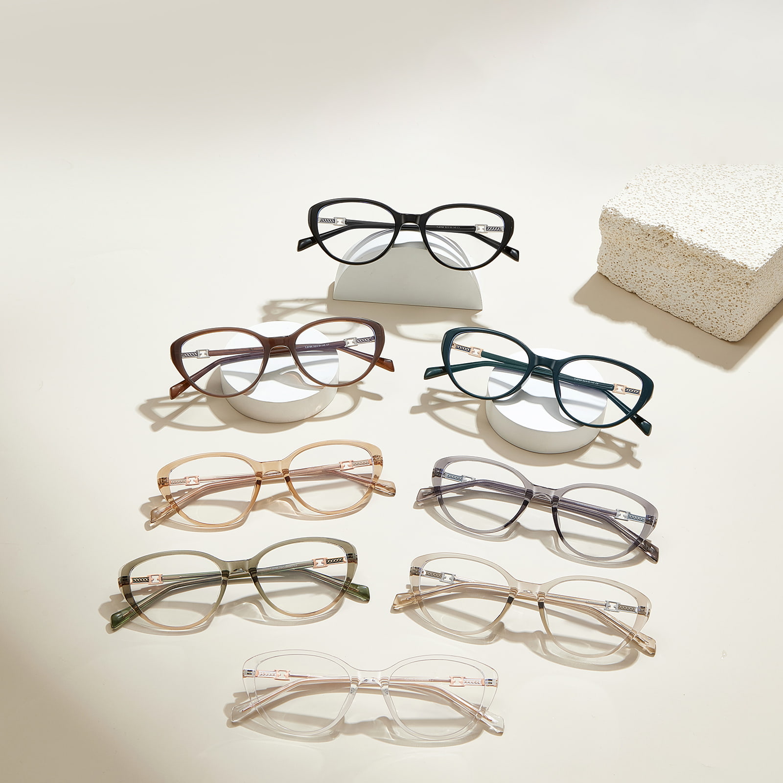 TJ5786 Gafas antiluz azul con montura de mariposa ensanchada