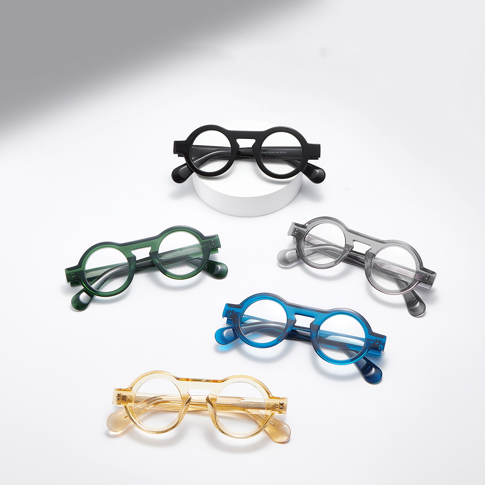RD29001 Gafas Rock pequeñas de acetato con montura redonda