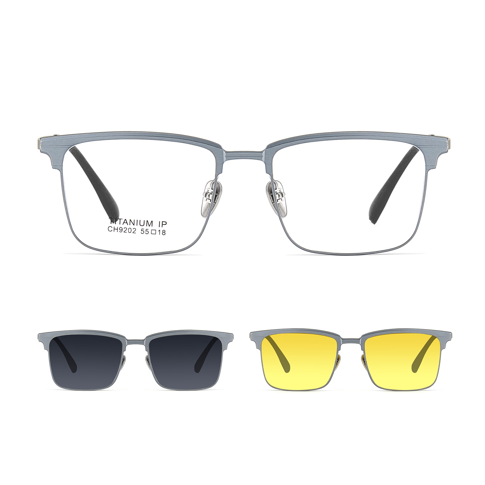 CH9202 Gafas de sol magnéticas tres en uno para miopía de una pieza finamente talladas