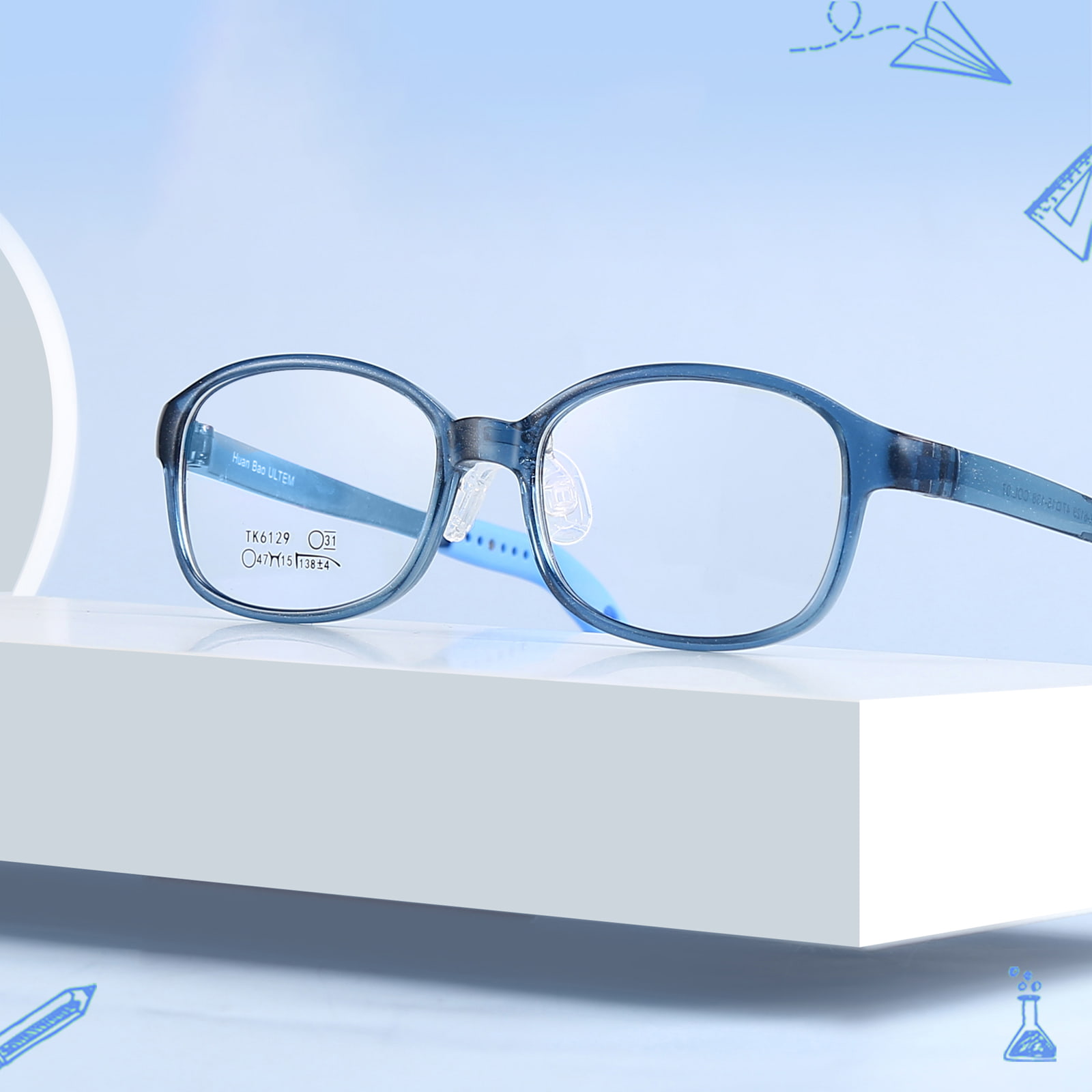 TK6129 Gafas para niños ajustables, antideslizantes y respetuosas con la piel