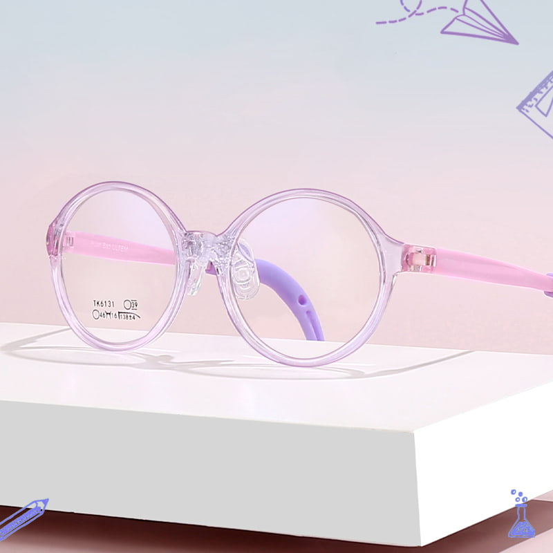 Gafas para niños plegables con diseño de borde brillante TK6131
