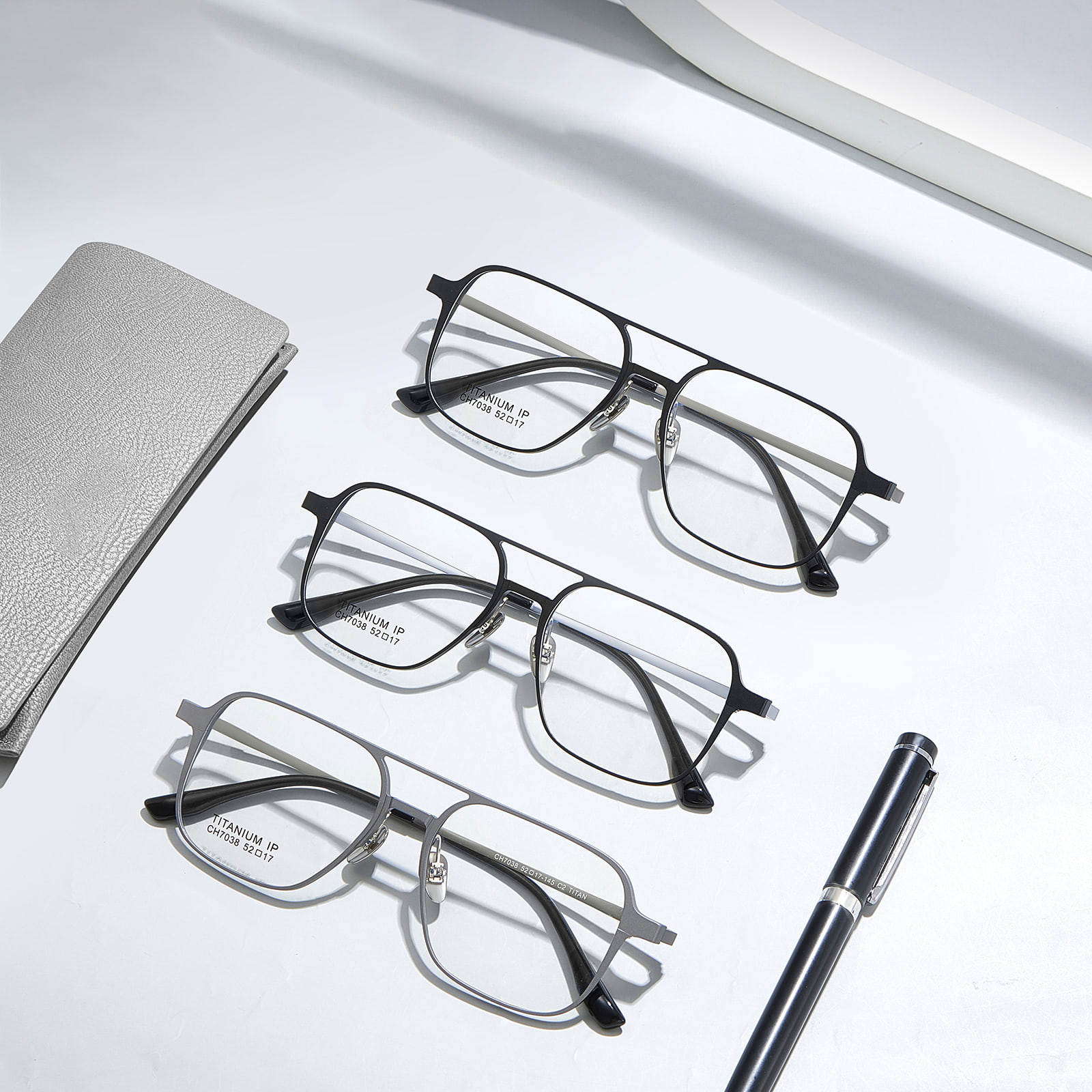 CH7038 Gafas de sol polarizadas para miopía magnéticas tres en uno de doble haz de aluminio y magnesio
