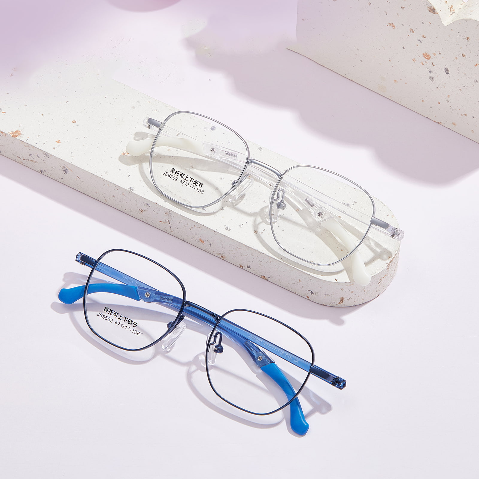 6502 Gafas deportivas antideslizantes de aleación con montura cuadrada