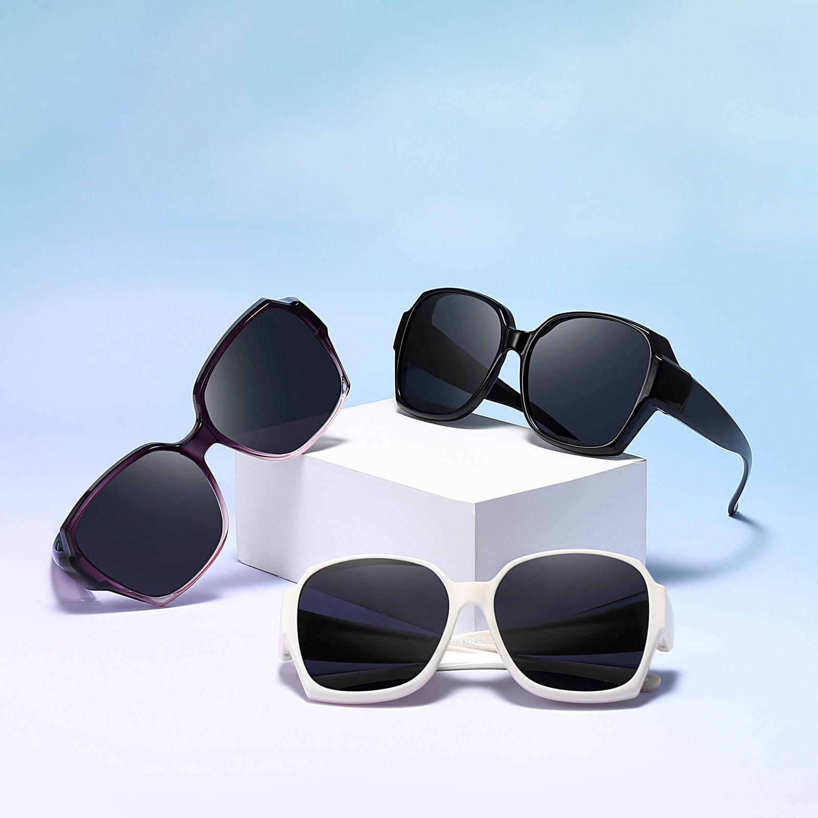 0009 Gafas de sol polarizadas con chaqueta para el sol
