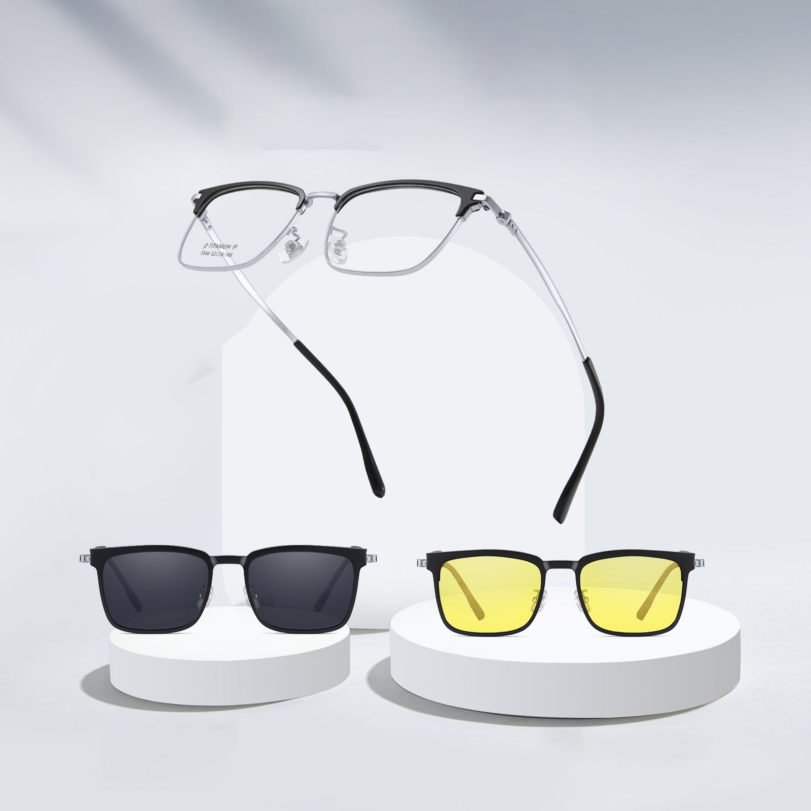 5566 Gafas de sol magnéticas 3 en 1 de alta definición con imán integrado invisible