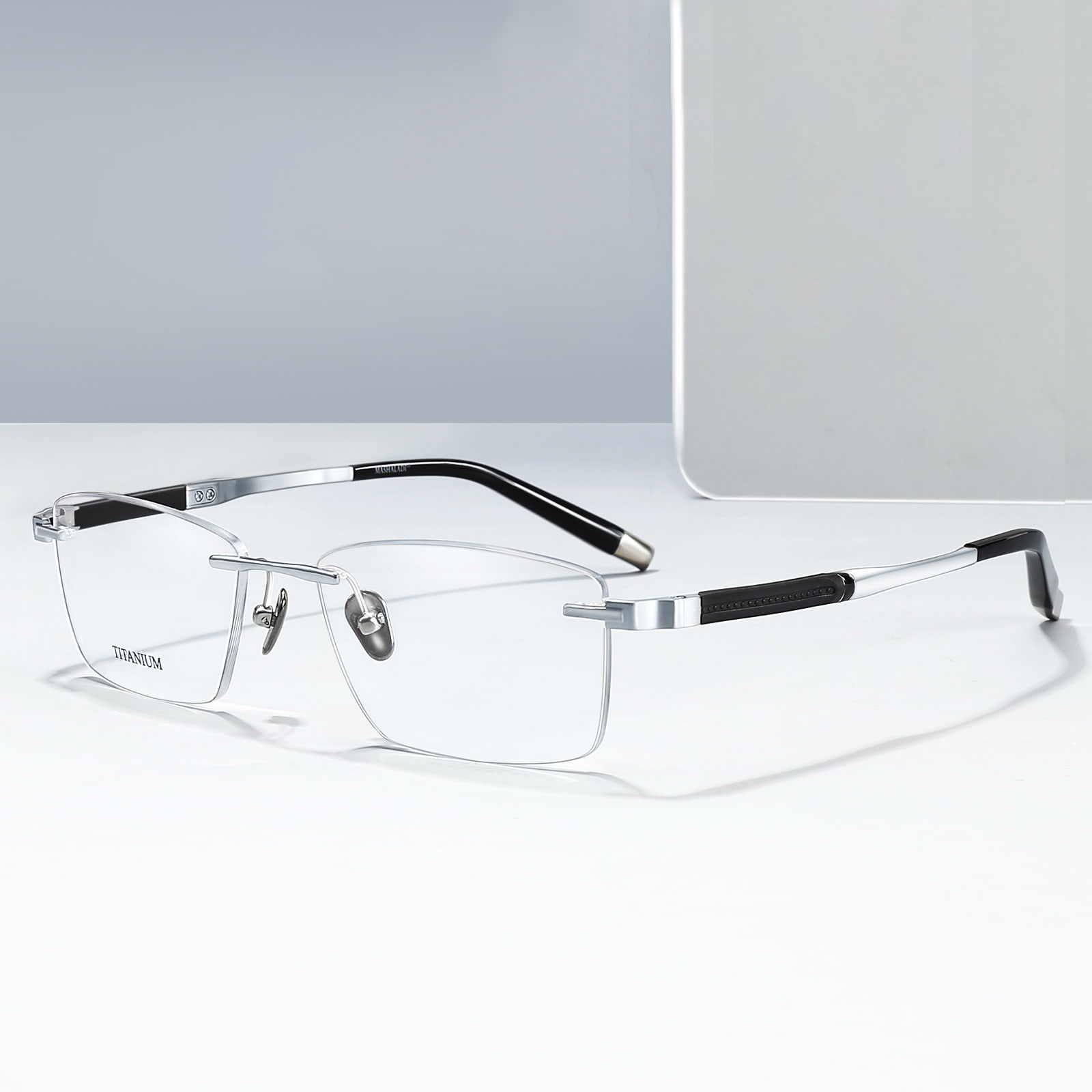 9058 Gafas de titanio puro con borde antirotura sin marco