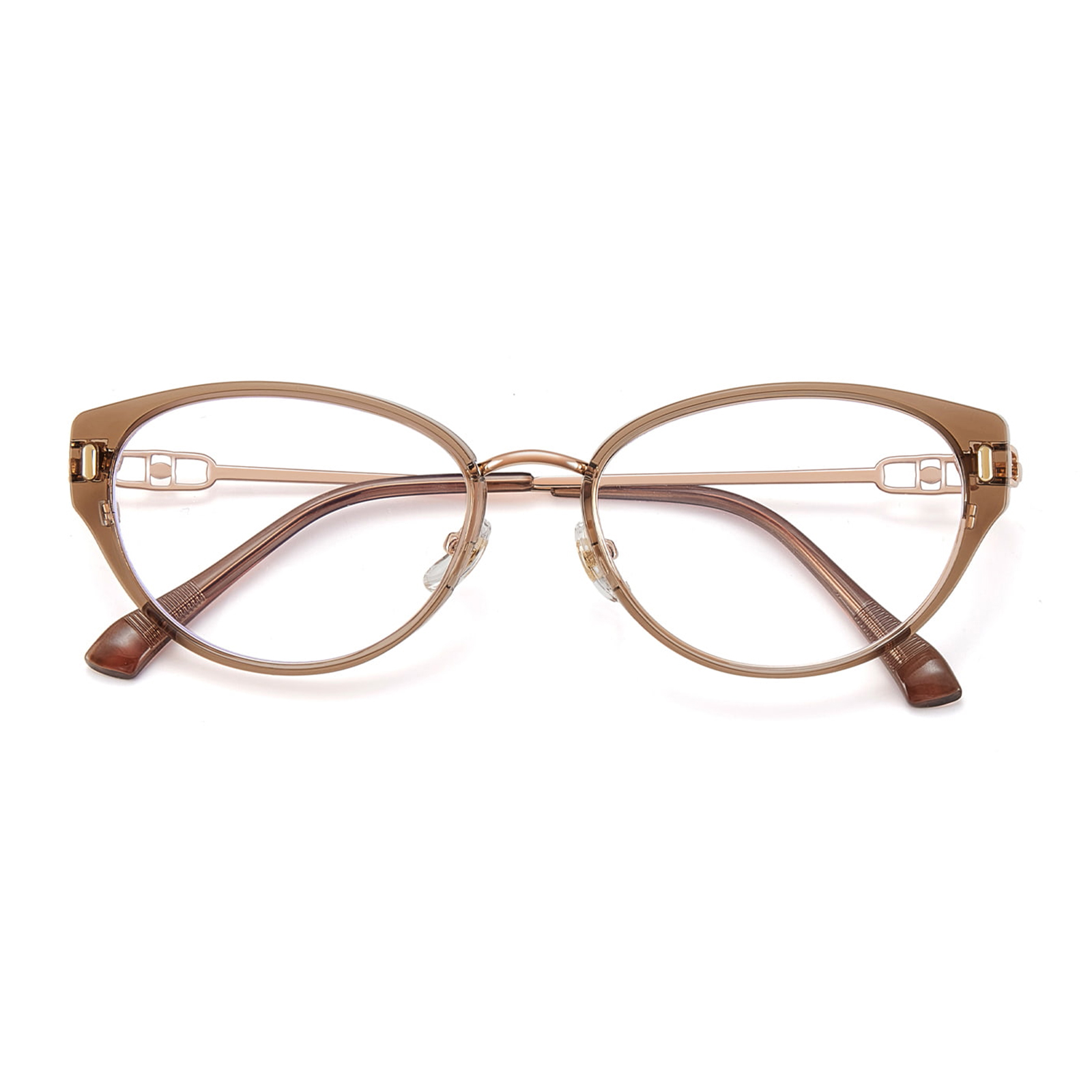 S12008 Gafas anti-luz azul con anillo interior hueco ojo de gato