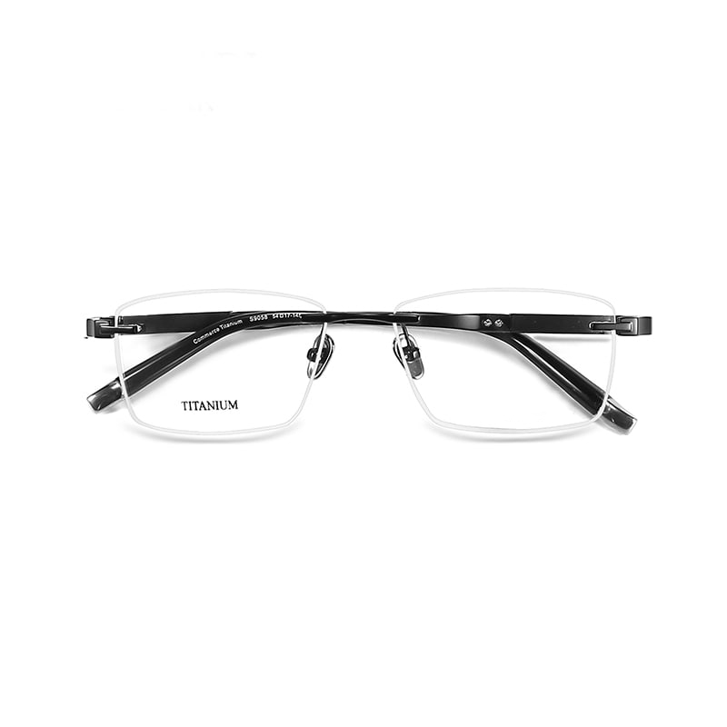 9058 Gafas de titanio puro con borde antirotura sin marco